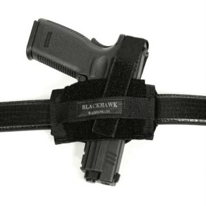 BLACKHAWK Flat Belt Holster fits Medium Frame Revolvers | Nylon, Ambidextrous, Black (40FB02BK)